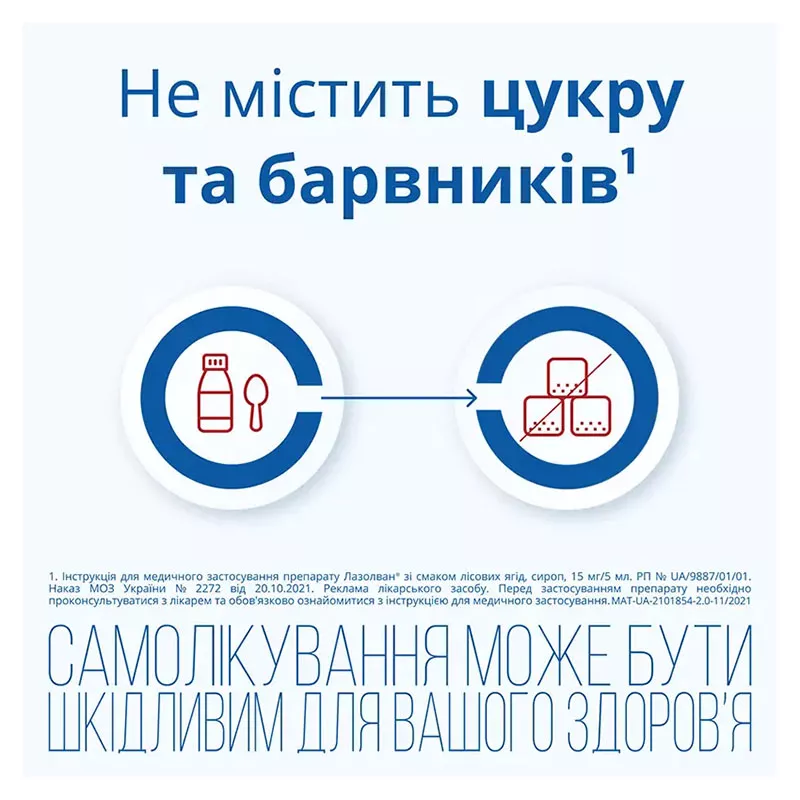 Лазолван зі смаком лісових ягід сироп 15 мг/5 мл по 200 мл у флаконі 1 шт.