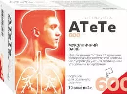 *Атете 600 порош. д/приг. орал. р-ра 600 мг саше 3 г №10