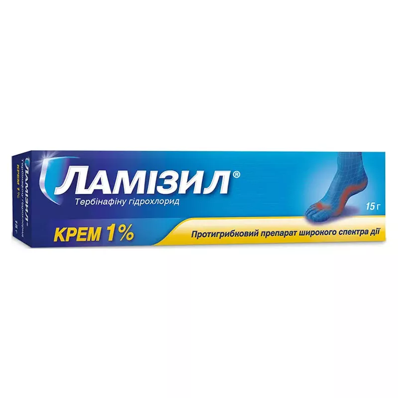 Ламизил крем 1% по 15 г в тубах