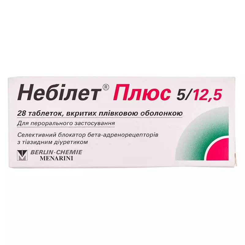 Небилет Плюс таблетки по 5 мг/12,5 мг 28 шт.