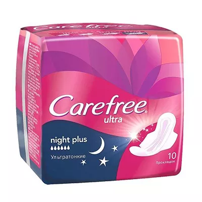*Прокладки Carefree ultra night plus №10