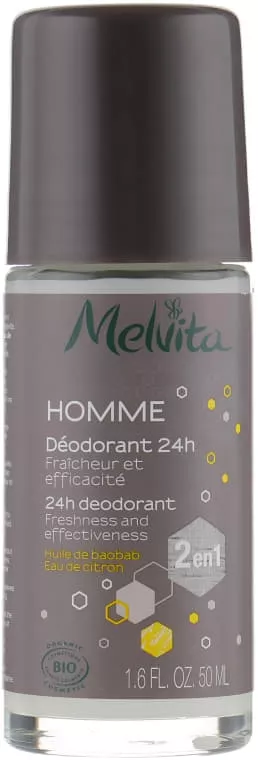 *Дезодорант Melvita 80Z0013 Мужской 24 часа Ролл-Он 50мл