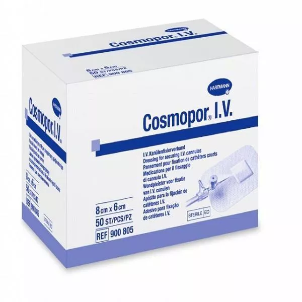 *Повязка COSMOPOR самокл.д/фикс.катетер.V6*8см№1