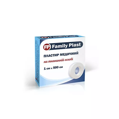 Лейкопластырь FP Family Plast мед. тканый катушка 1см*5м