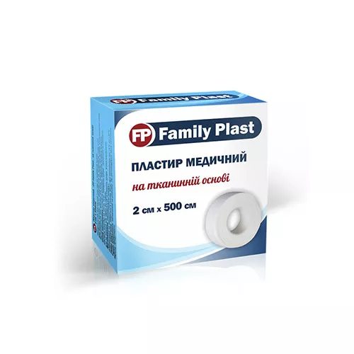 *Лейкопластырь FP Family Plast мед. тканый катушка 2см*5м
