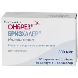 Онбрез бризхайлер порошок в капсулах по 300 мкг 30 шт. (10х3) в блистере с ингалятором