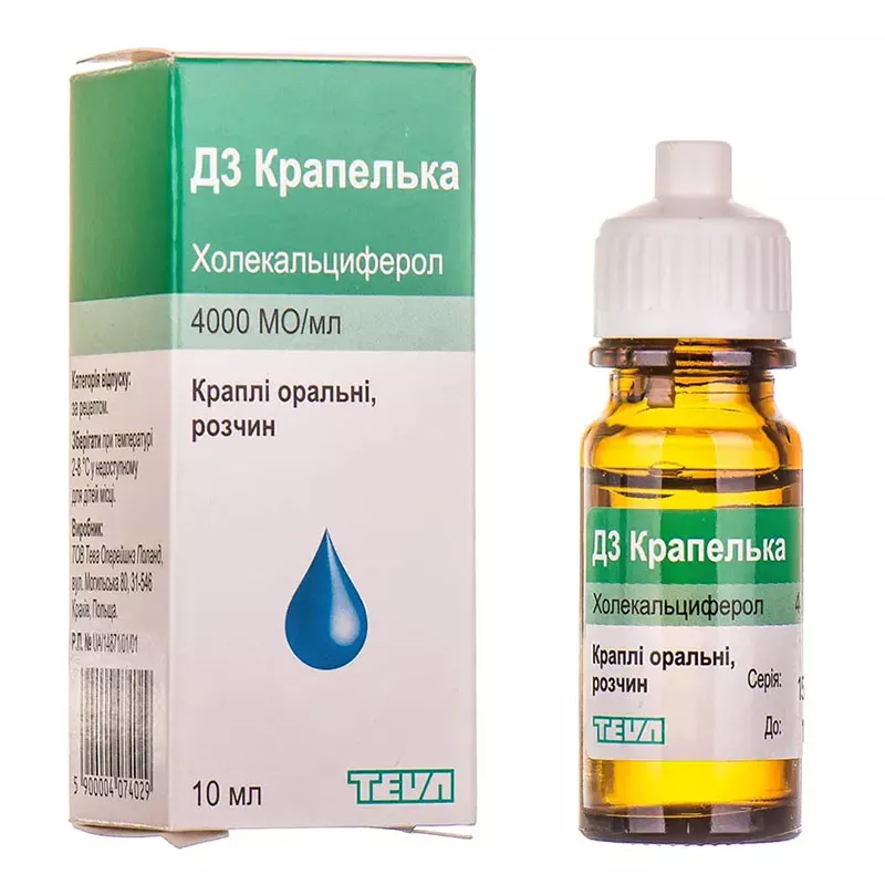 Д3 капелька капли 4000 МЕ/мл по 10 мл во флаконе 1 шт.