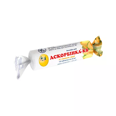 Аскорбинка-КВ таблетки со вкусом дыни по 25 мг 10 шт.