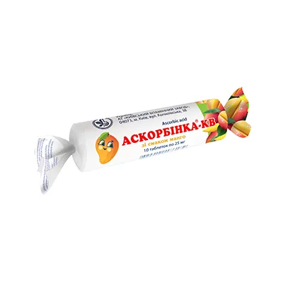 Аскорбинка-КВ таблетки со вкусом манго по 25 мг 10 шт.