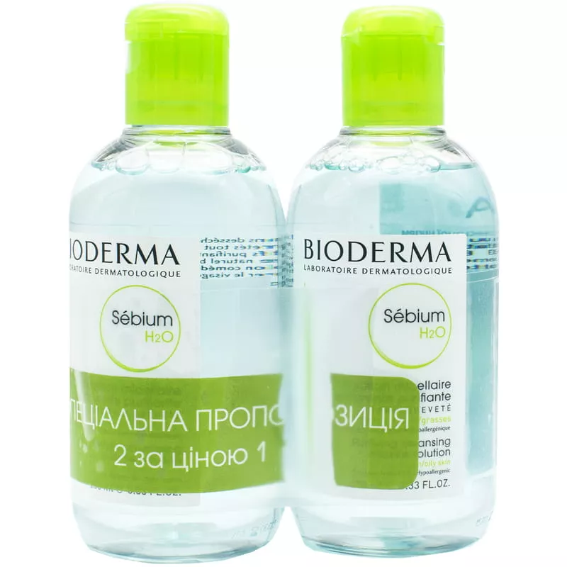 *Набор Bioderma Себиом Н2О мицелярный лосьон 2*250 мл