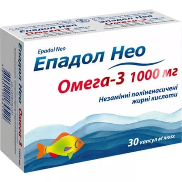 Эпадол Нео капсули по 1 г 30 шт. (10х3)