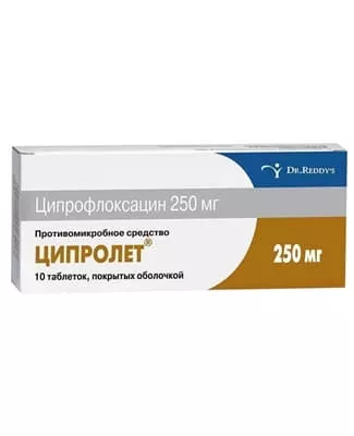Ципролет таблетки по 250 мг 10 шт.