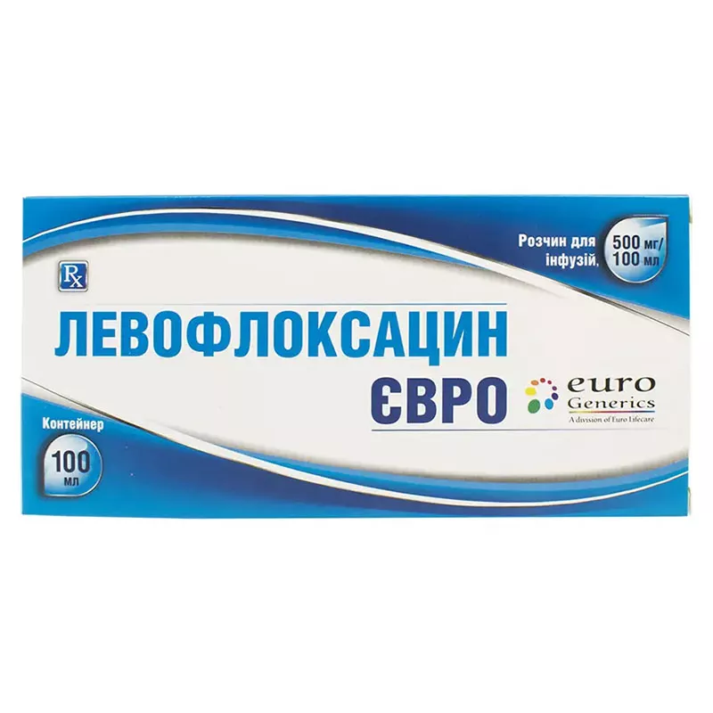 Левофлоксацин Эвро раствор для инфузий 500 мг/100 мл по 100 мл в контейнере