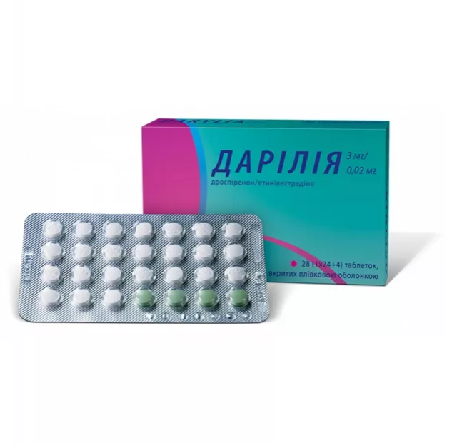 Дарилия таблетки по 3 мг/0.02 мг 28 шт.