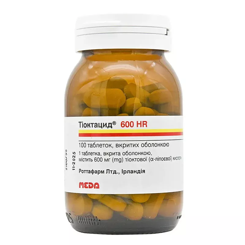 Тиоктацид 600 HR таблетки по 600 мг 100 шт. во флаконе