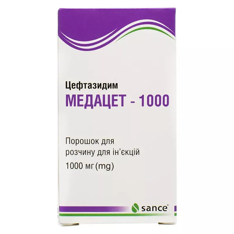 Медацет-1000 порошок для раствор для инъекций по 1000 мг во флаконе 1 шт.