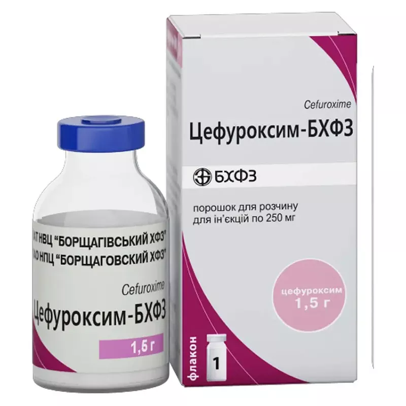 Цефуроксим-БХФЗ порошок по 1.5 г во флаконе 1 шт.