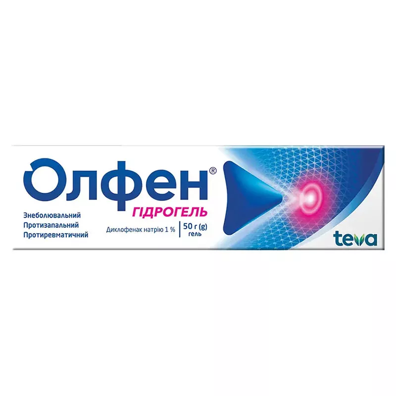Олфен гидрогель гель 1% по 50 г в тубах 1 шт.