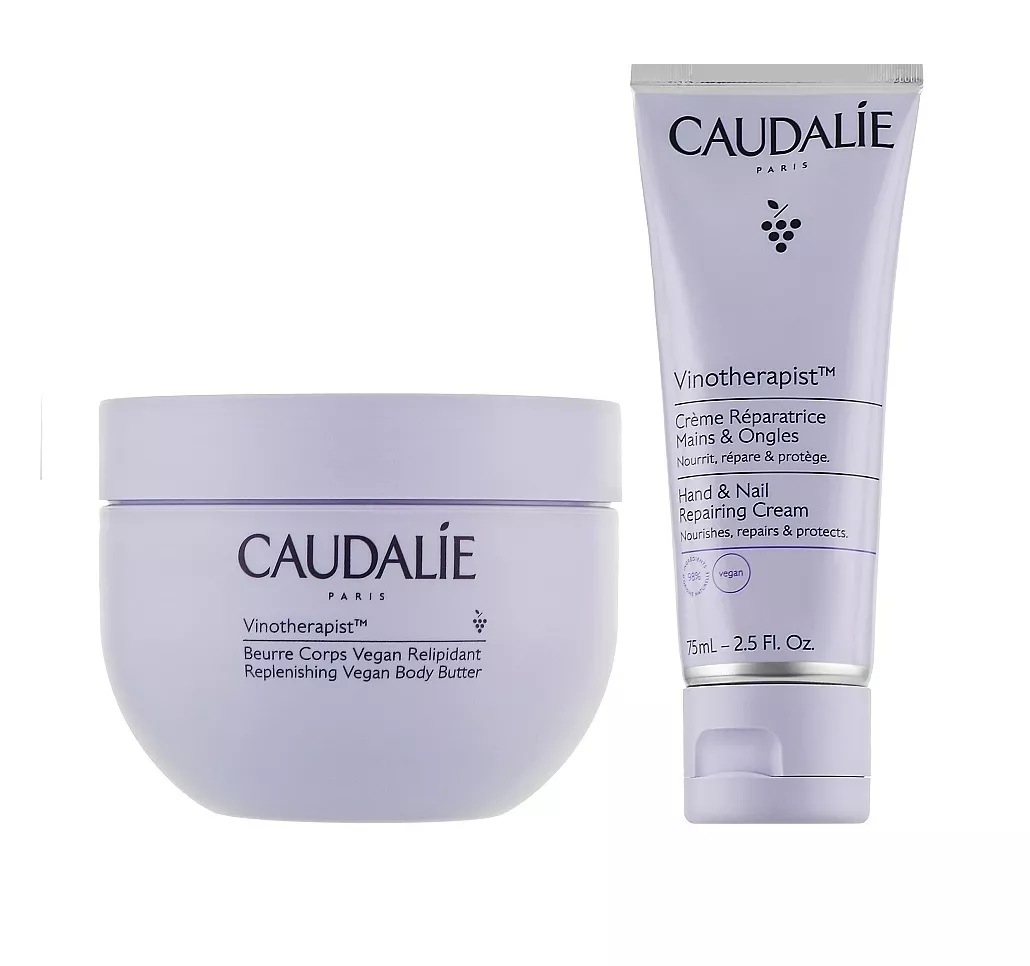 *Набор Caudalie 2840 Vinotherapist 2022 (Крем д/рук и ногтей 75мл+Б-м д/тела 250мл)