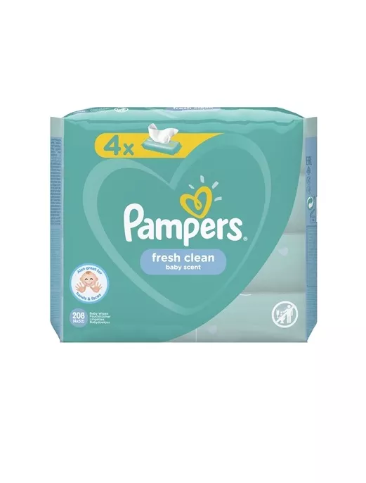 Салфетки влажные Pampers детские Fresh Clean 4*52шт