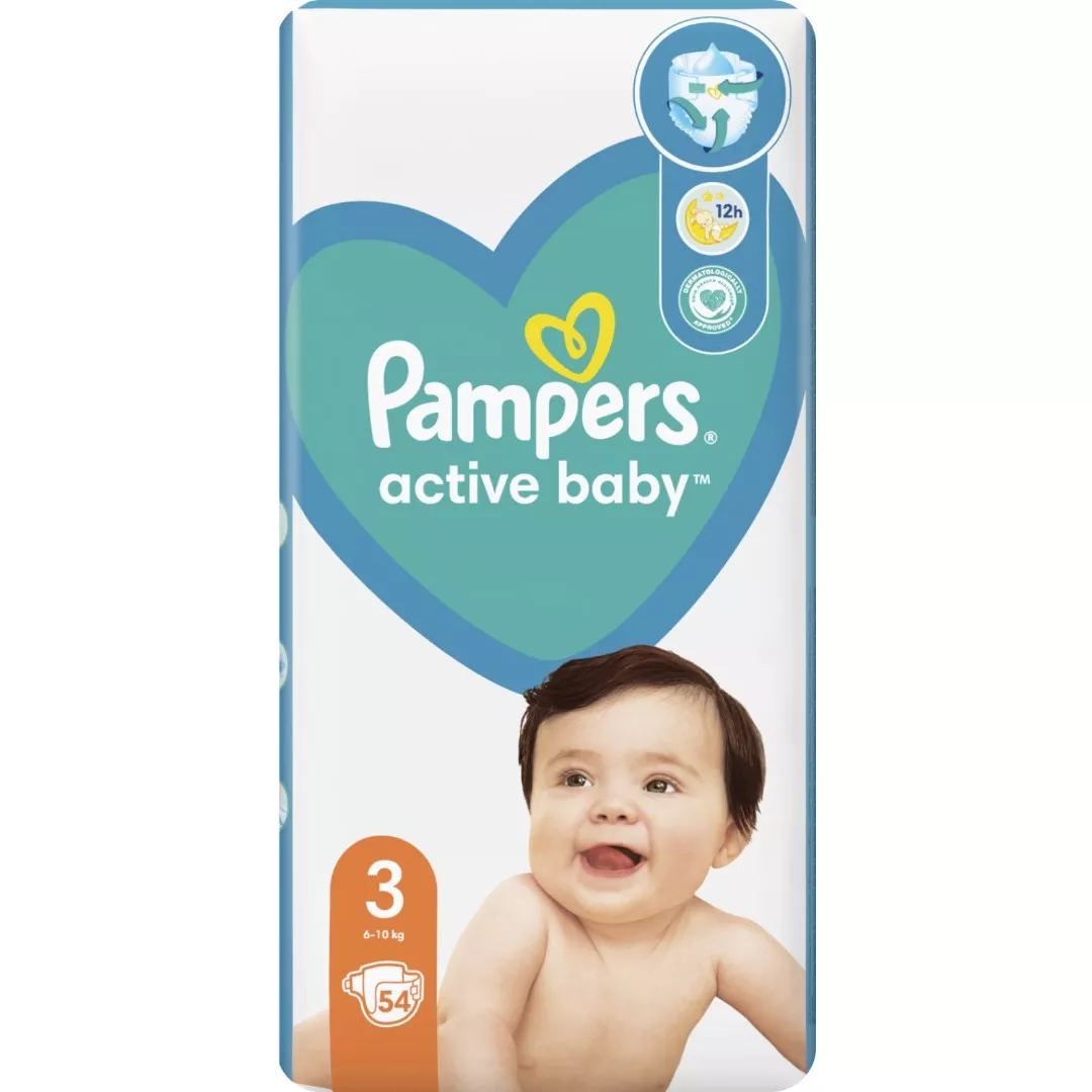Подгузники Pampers Active Baby Midi 6-10 кг 54шт. №1