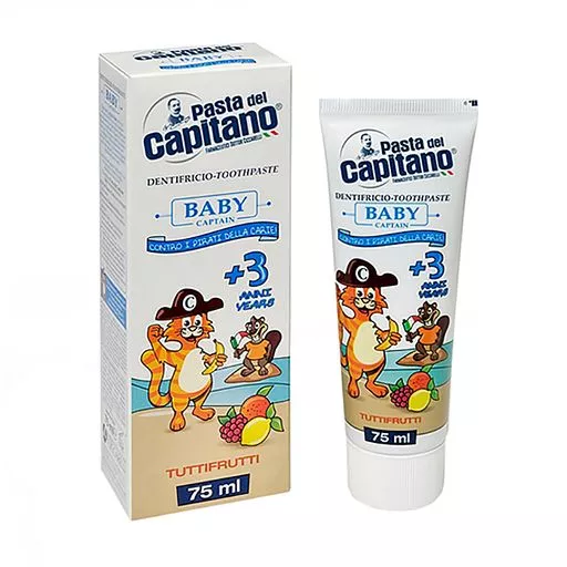 *Зубная паста Pasta del Capitano детская BABY 3+ TuttiFrutti 75 мл