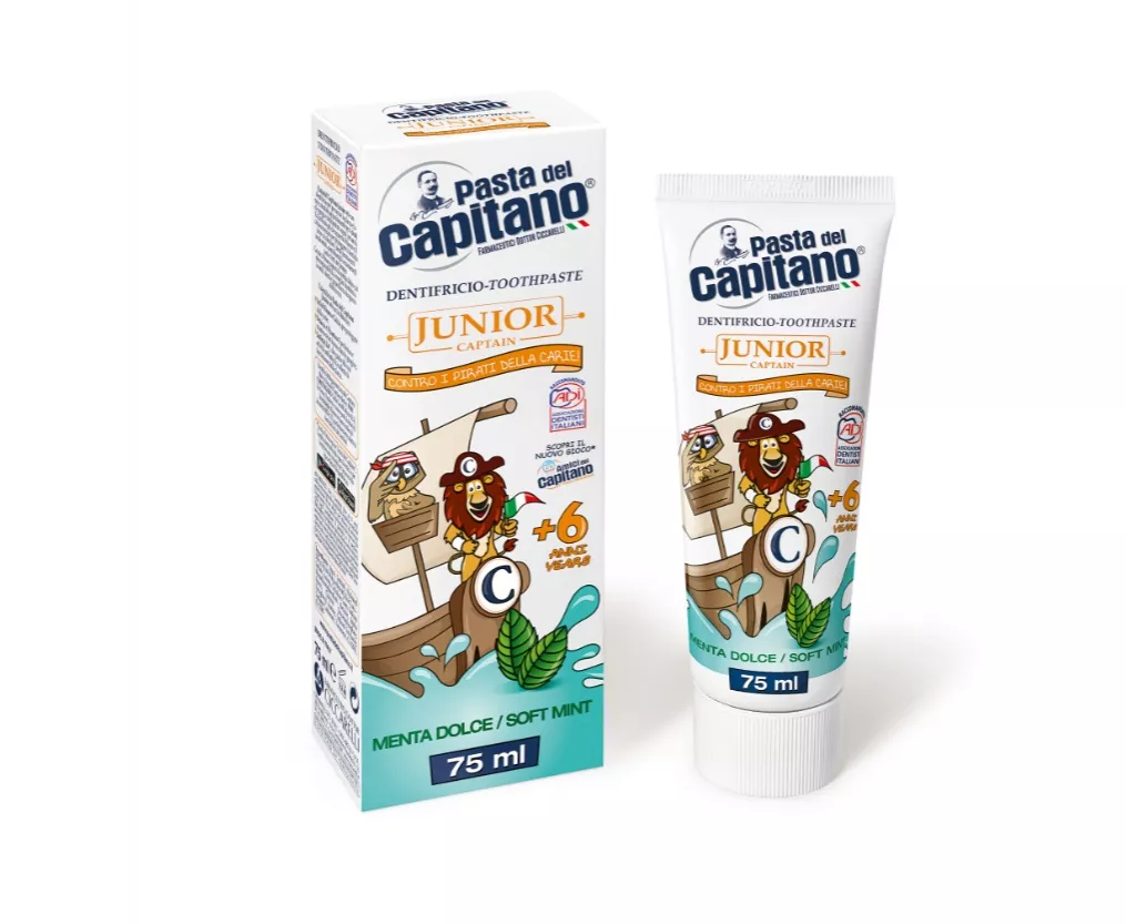 *Зубная паста Pasta del Capitano детская JUNIOR 6+ Сладкая мята 75 мл
