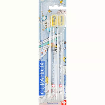 *Зубная щетка Curaprox Набор ultrasoft d 0,10 мм 2 шт (CS5460/2 Hento Toto)