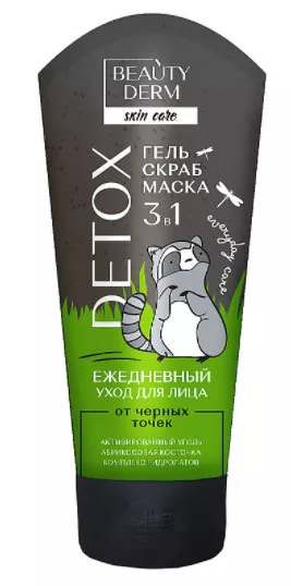 *Средство BEAUTYDERM для проблемной кожи лица 3в1 Detox 75мл