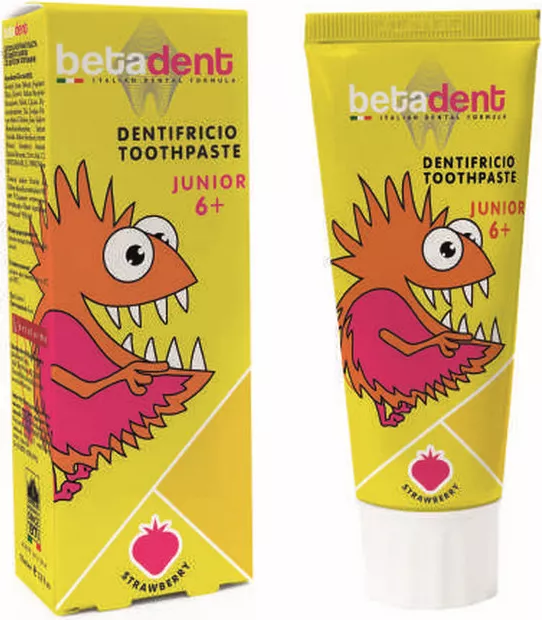*Betadent зубная паста детская Junior 6+ р Strawberry 75мл