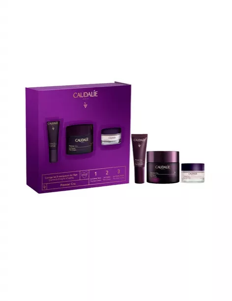 *Набор Caudalie2845 Premier Cru 2022 (Крем д/глаз 5мл+крем 50мл+крем Рич 15мл)