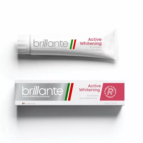 *Brillante зубна паста Active Whitening д/курильщиков 75мл