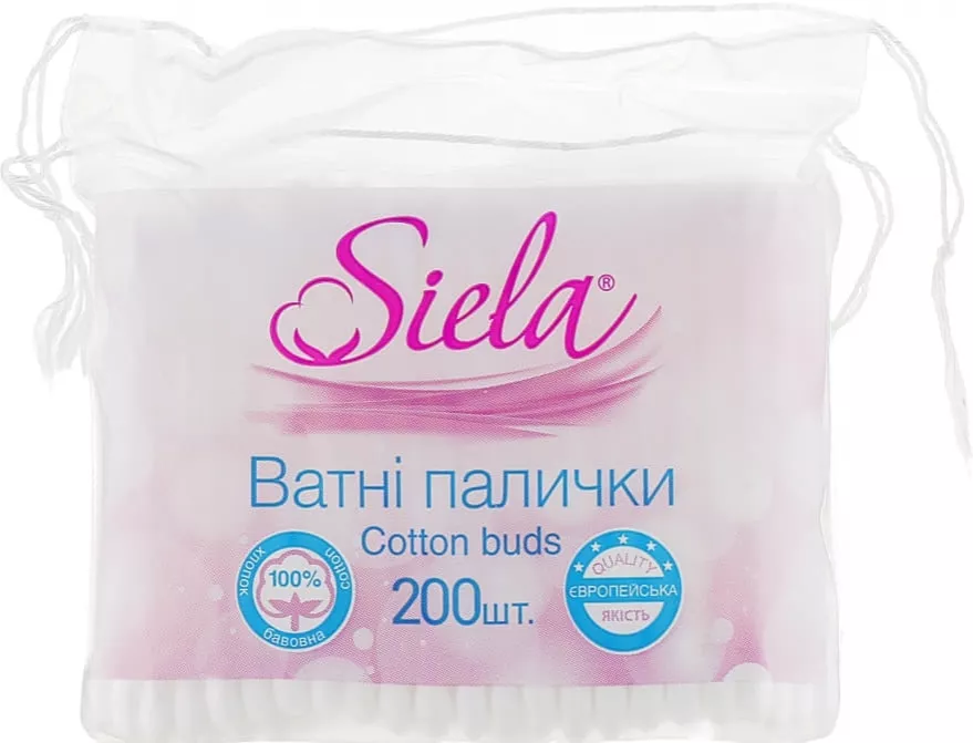 *Палочки ватные Siela №200 п/э