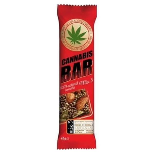 *Cannabis Bar БАТОНЧИК-МЮСЛИ С ОРЕХАМИ + СЕМЕНА КАННАБИСА 40 г