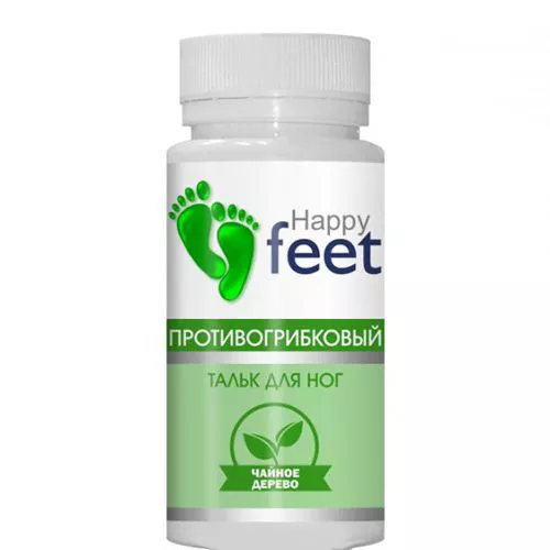 *Happy Feet Тальк д/ног противогрибковый Чайное Дерево 50г