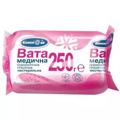 *Вата Белоснежка мед.н/стер.ролик 250г