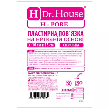 *Повязка пласт. Н.Pore Dr.House 10 см * 15 см стер. н/ткан.