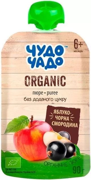 *Чудо-Чадо пюре органическое яблоко-черная смородина (6+ ) 90г