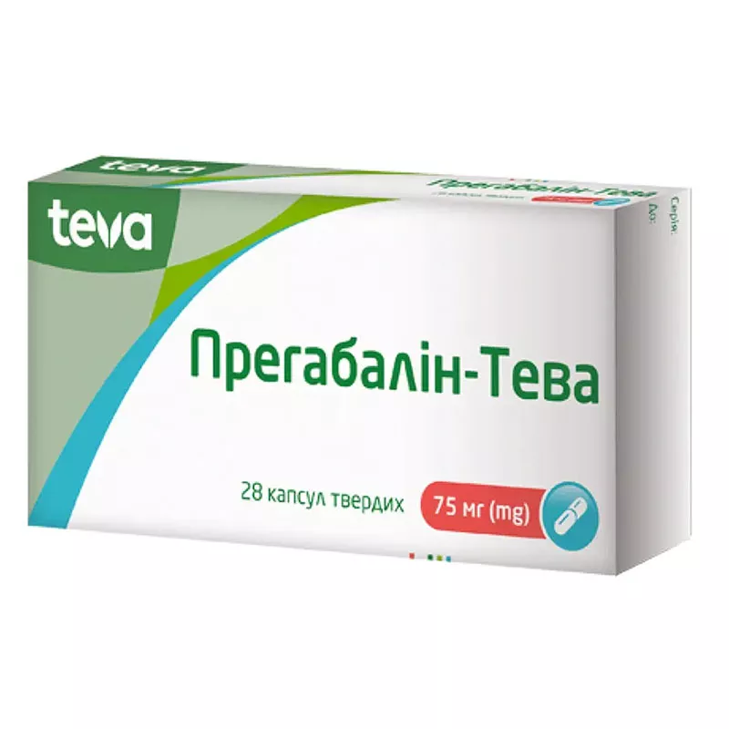 Прегабалин-Тева капсулы по 75 мг 28 шт. (14х2)
