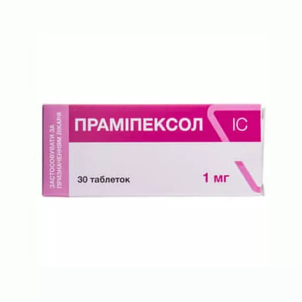Прамипексол IC таблетки по 1 мг 30 шт.