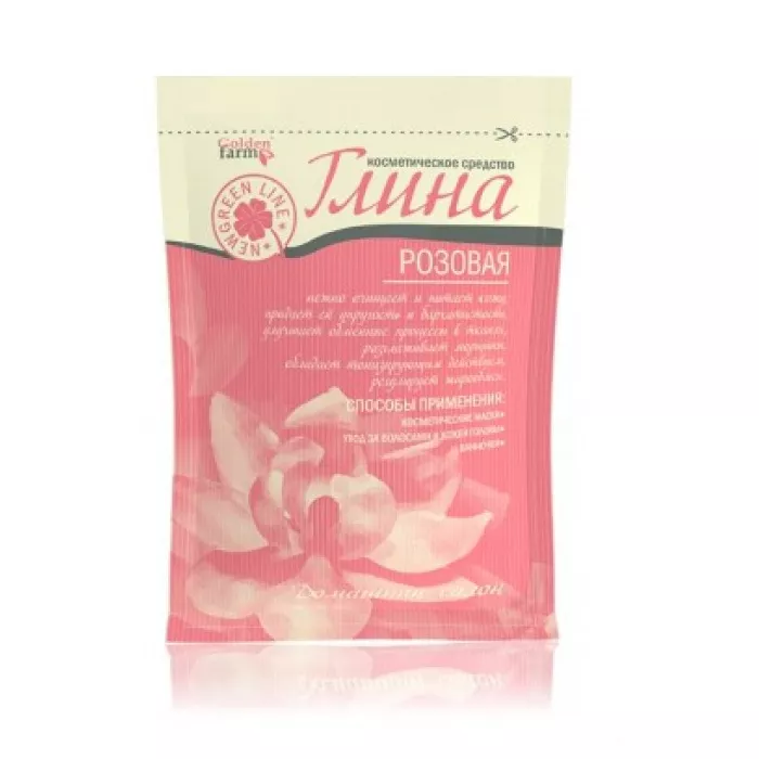 *Глина розовая косметическая, Golden Pharm, 60г