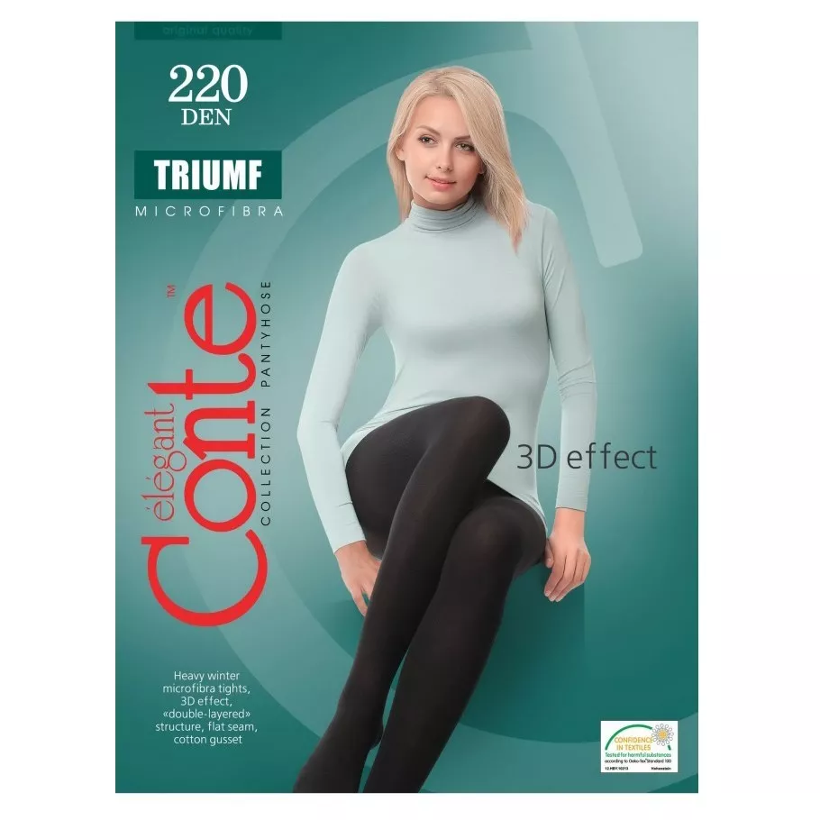 *CONTE колготы жен. Triumf 220 den 4 Nero