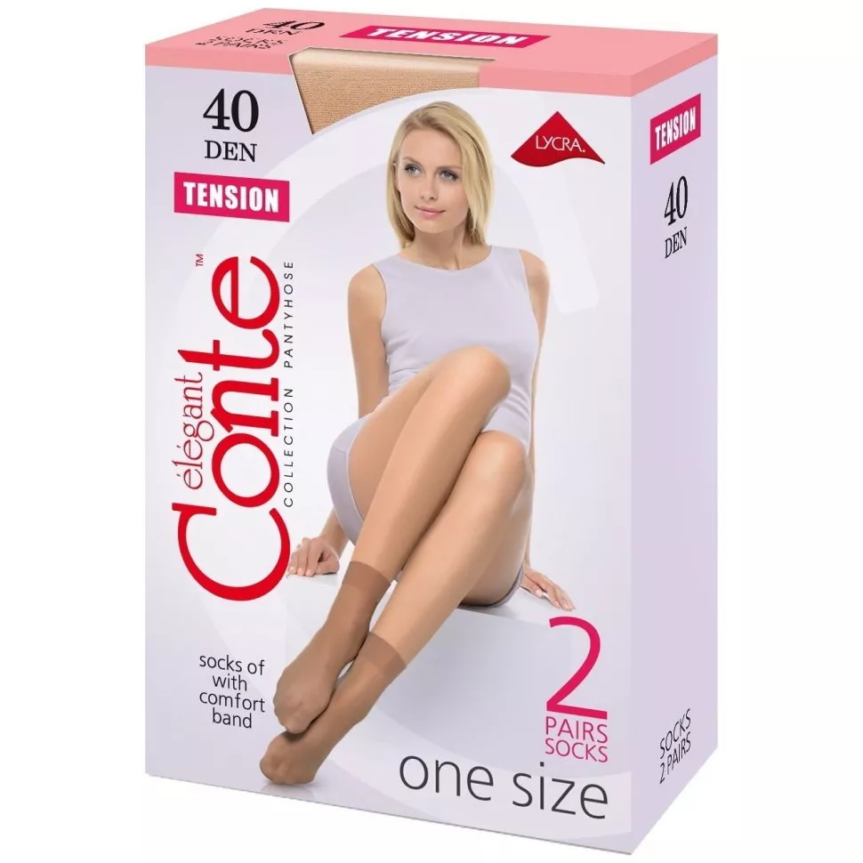 *CONTE носки Tension 40 р.23-25 Nero 2 пары