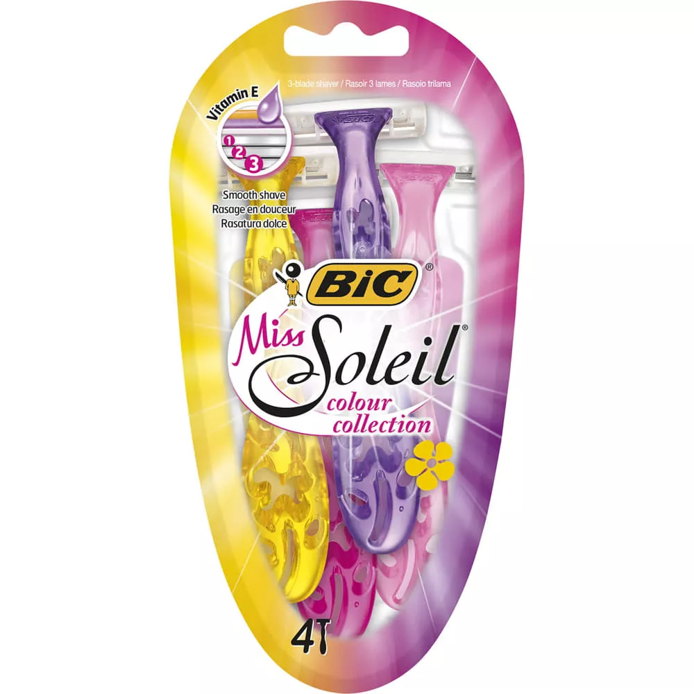*Набор бритв без сменных картриджей BIC Miss Soleil colour collection 4 шт