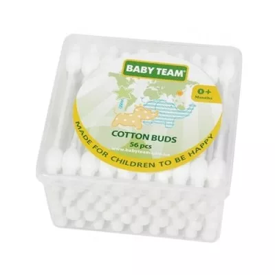 *Ватные палочки BABY TEAM с ограничителем 56шт