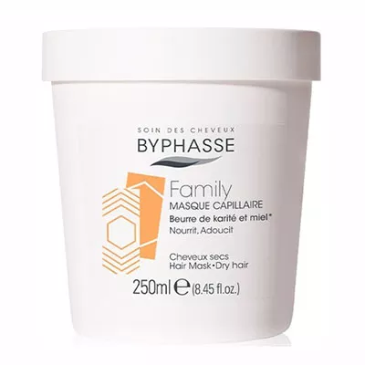 *Маска Byphasse Family с медом и маслом карите для сухих и поврежд. волос 250 мл