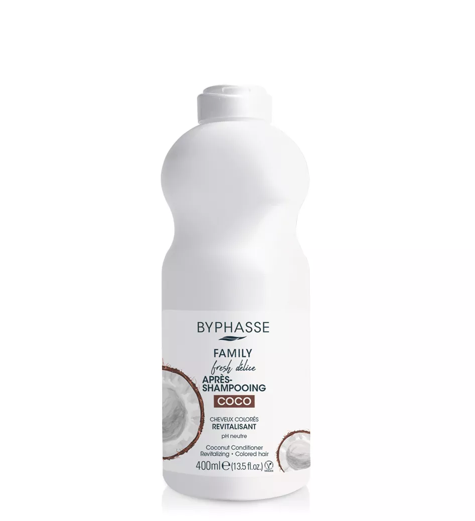 Кондиционер Byphasse Family FRESH DELICE для окрашенных волос с кокосом 400 мл