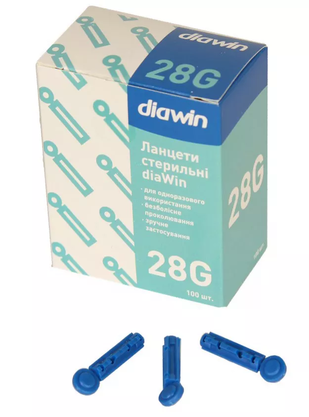 *Ланцети Diawin стер.28G №100
