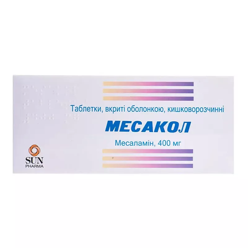 Месакол таблетки по 400 мг 50 шт. (10х5)