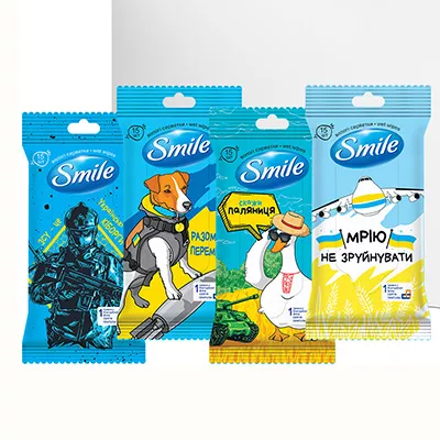 Салфетки Smile Вместе к Победе Микс №15